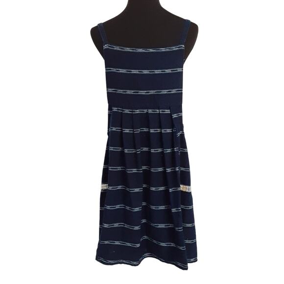 Vintage Handmade Pinafore Shift Dress Needlepoint Floral Artisan Mexico Pinnie - Picture 2 of 10